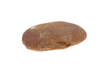 bread made from rye on a white background
