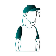 Young woman cartoon vector illustration graphic design