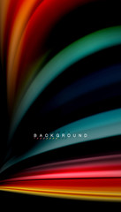 Fluid mixing colors, vector wave abstract background