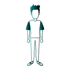 Young man cartoon vector illustration graphic design