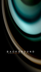 Fluid mixing colors, vector wave abstract background