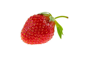 juicy red strawberry on a white background