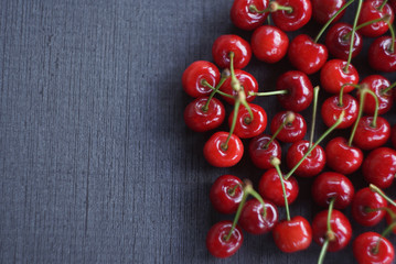 cherries on a dark background