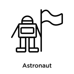 Astronaut icon vector sign and symbol isolated on white background