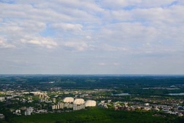 Amazing panoramic view from airplane, Germany