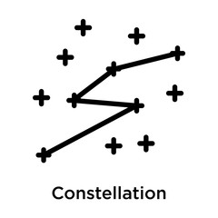 Constellation icon vector sign and symbol isolated on white background