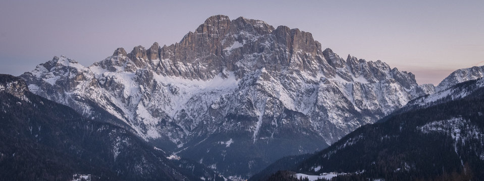 Civetta at dawn..Laste, Livinallongo, Belluno province, Dolomites, Veneto, Italy, Europe