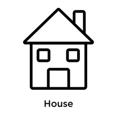 House icon vector sign and symbol isolated on white background