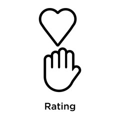 Obraz premium Rating icon vector sign and symbol isolated on white background