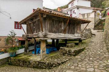 Typical Asturian horreo from Tazones, Asturias 