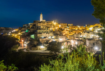 Obraz premium Matera (Basilicata) - The historic center of the wonderful stone city of southern Italy, a tourist attraction for the famous 