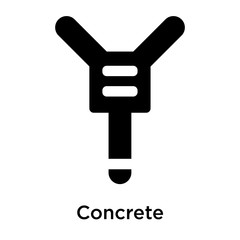 Concrete icon vector sign and symbol isolated on white background
