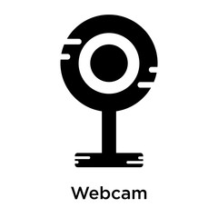 Webcam icon vector sign and symbol isolated on white background