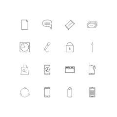 Internet Of Things linear thin icons set. Outlined simple vector icons