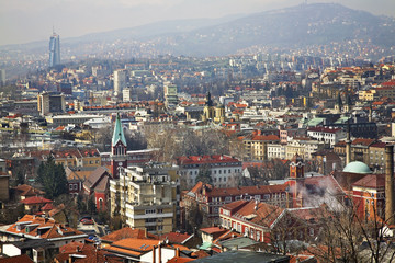 Panoramic view of Sarajevo. Bosnia and Herzegovina