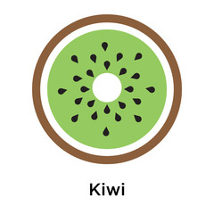 Kiwi icon vector sign and symbol isolated on white background