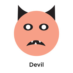 Devil icon vector sign and symbol isolated on white background