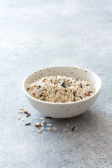 Mixed Raw Rice in a Plate