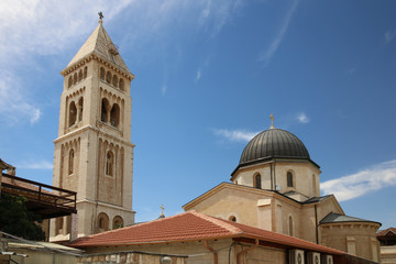 Fototapeta na wymiar View of the Church of the Redeemer in Jerusalem, Israel.
