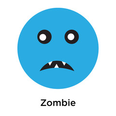 Zombie icon vector sign and symbol isolated on white background