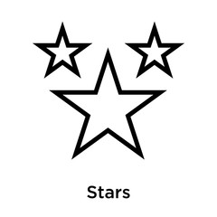 Stars icon vector sign and symbol isolated on white background