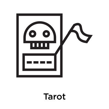Tarot icon vector sign and symbol isolated on white background