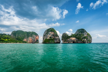Railay Bay and Phi Phi island, Krabi , Thailand.Travel background