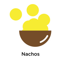 Nachos icon vector sign and symbol isolated on white background