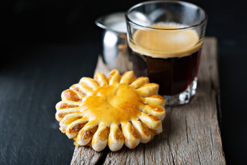 Sun shaped sweet chinese pastry