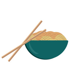 vector picture with national food Japan Asia noodles
