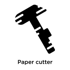 Paper cutter icon vector sign and symbol isolated on white background