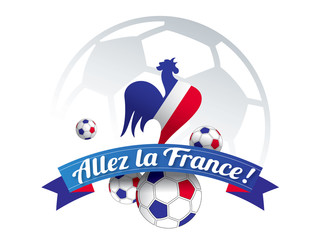 ALLEZ LA FRANCE avec coq et ballons_idée copiée par 