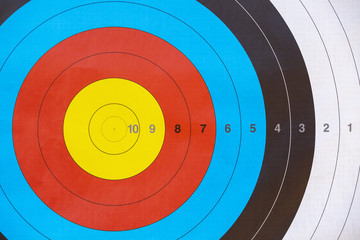 Colored paper target for shooting