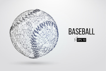 Silhouette of a baseball ball. Vector illustration