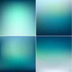 Collection of marine smooth blurry backgrounds