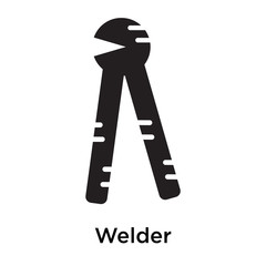 Welder icon vector sign and symbol isolated on white background