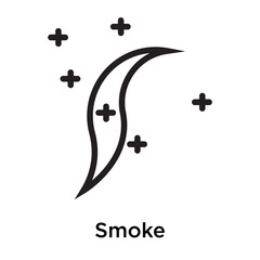 Smoke icon vector sign and symbol isolated on white background
