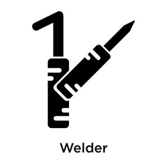 Welder icon vector sign and symbol isolated on white background