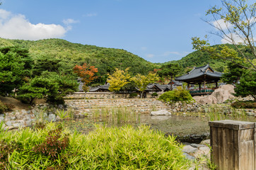 Fototapeta na wymiar Traditional Korean house - hanok.