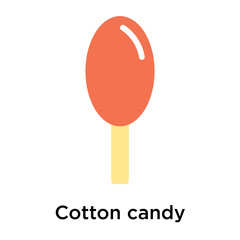 Cotton candy icon vector sign and symbol isolated on white background