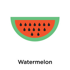 Watermelon icon vector sign and symbol isolated on white background