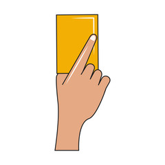 Soccer yellow card vector illustration graphic design