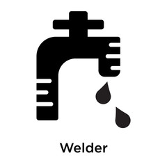 Welder icon vector sign and symbol isolated on white background