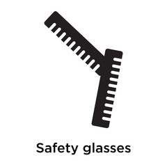 Safety glasses icon vector sign and symbol isolated on white background