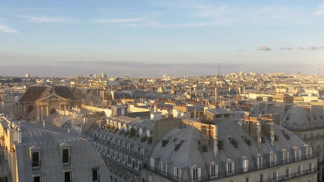  Professional video of aerial view on Sacre Coeur in Paris in 4k slow motion 120fps