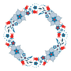 Cute decorative wreath of flowers