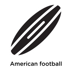 American football icon vector sign and symbol isolated on white background