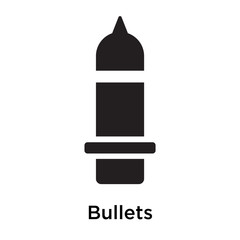 Bullets icon vector sign and symbol isolated on white background