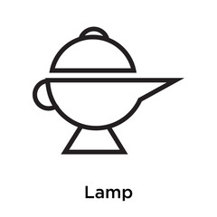 Lamp icon vector sign and symbol isolated on white background