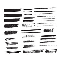 Vector brush strokes set